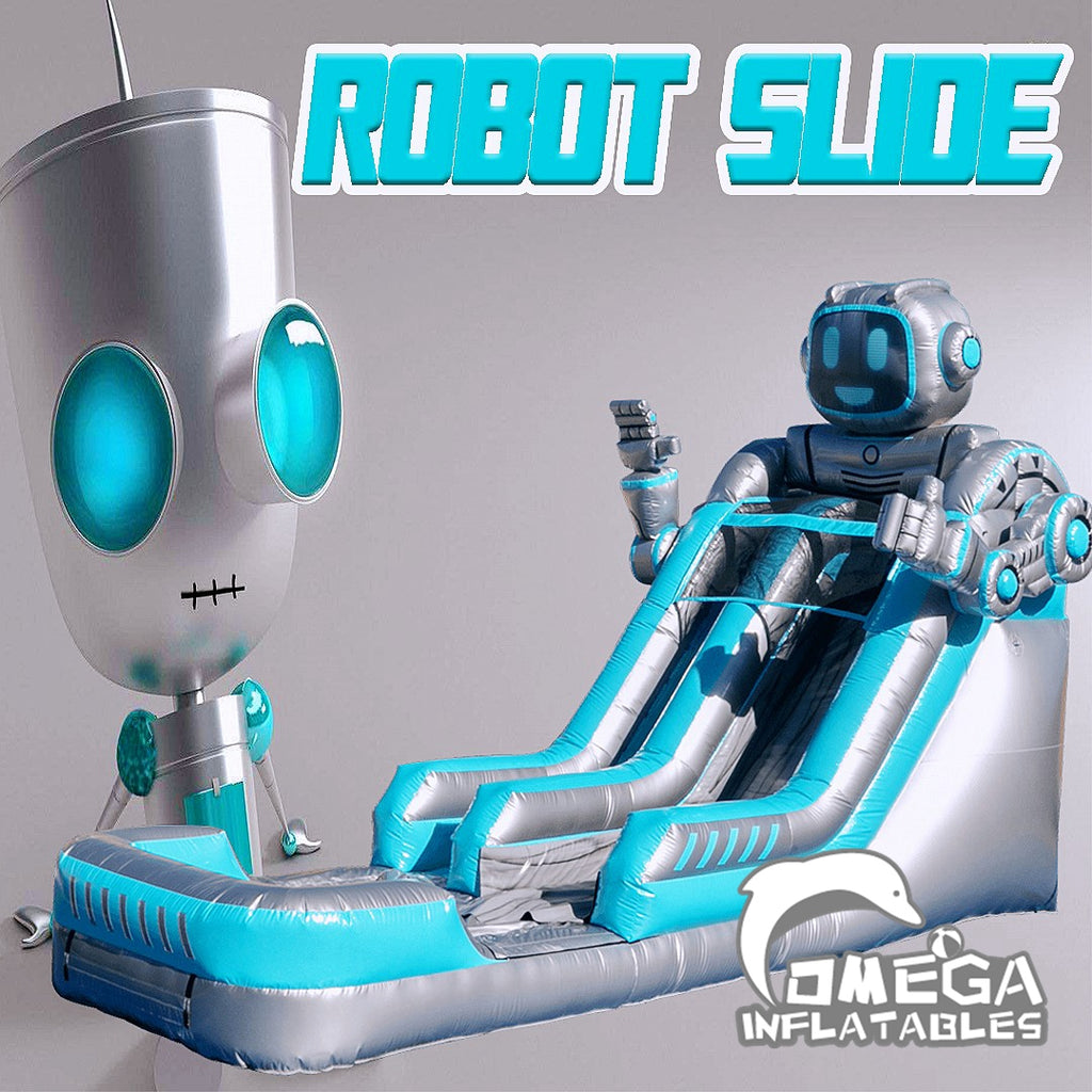 15FT Inflatable Robot Water Slide