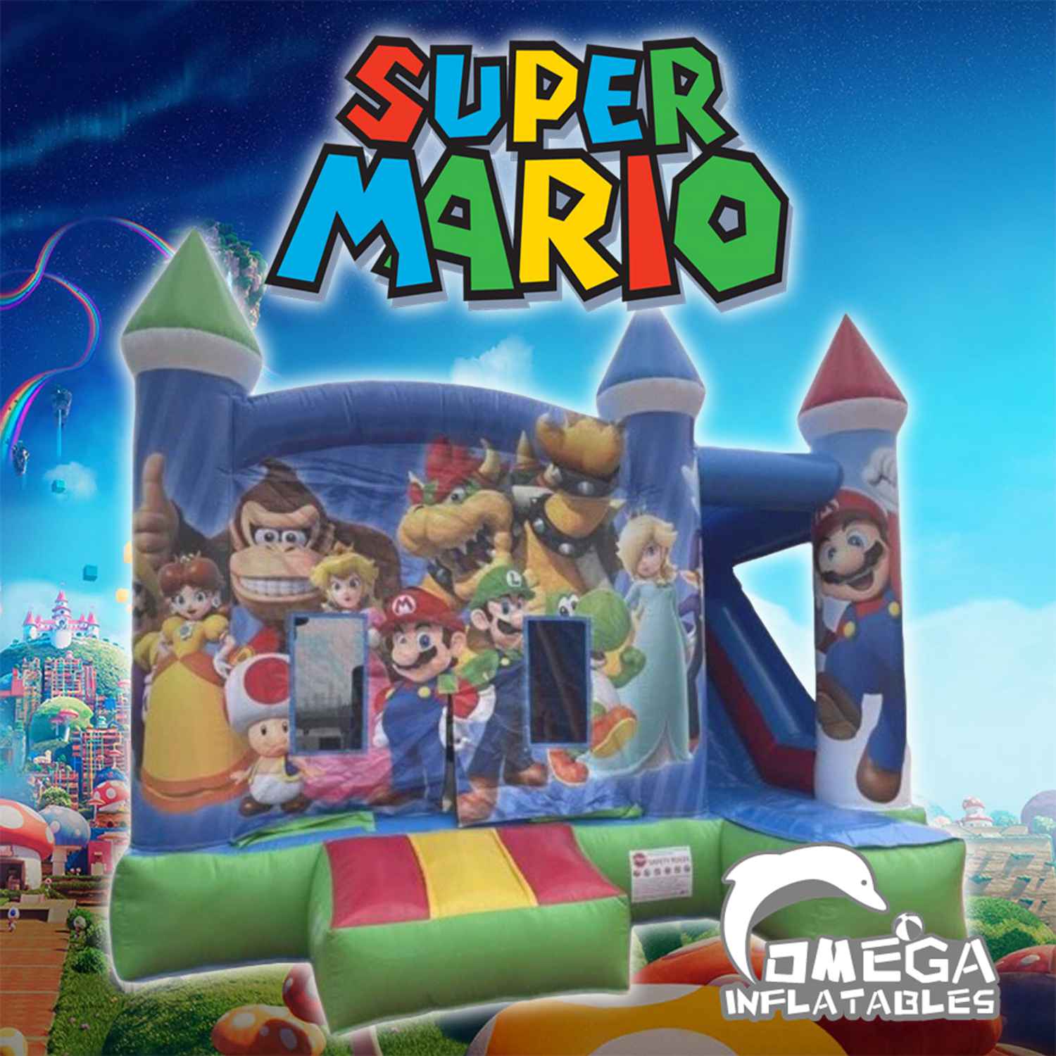 Mario Inflatable Structure Omega Inflatables Factory - Bounce House for sale