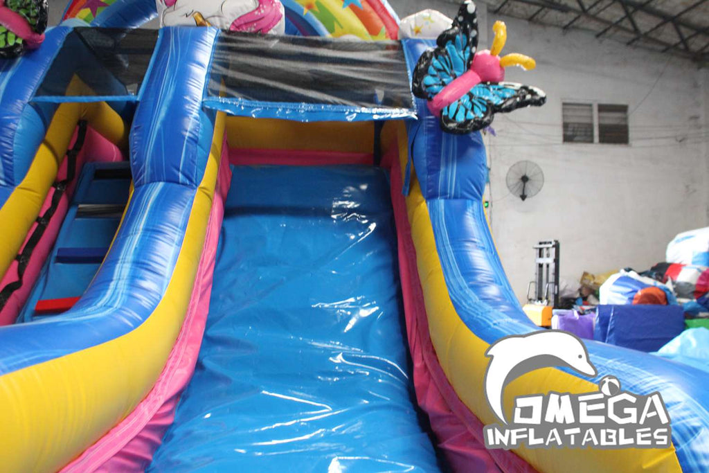 14FT Unicorn Inflatable Water Slide