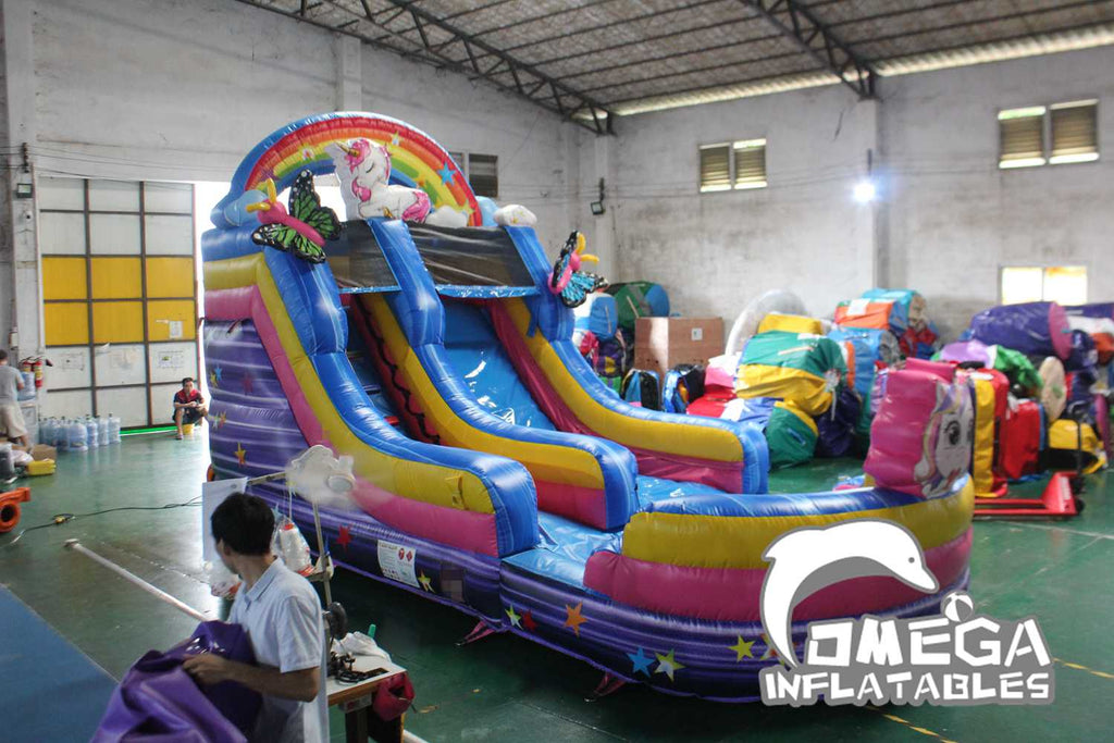 14FT Unicorn Inflatable Water Slide