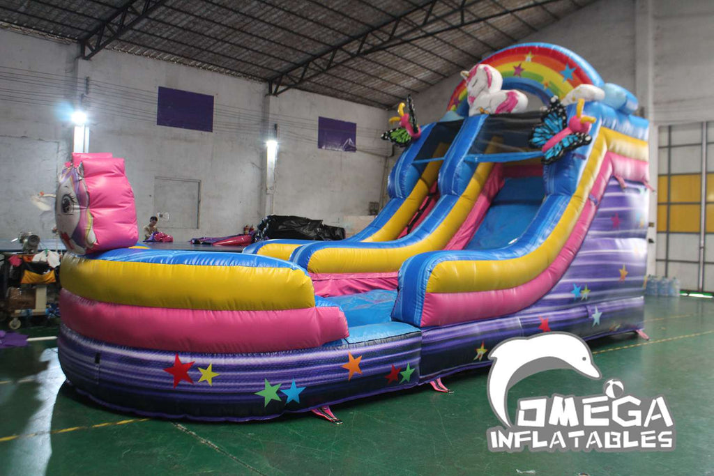 14FT Unicorn Inflatable Water Slide