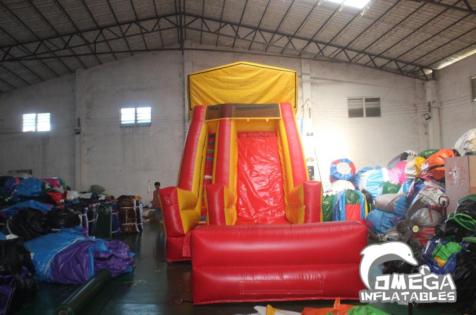 18FT Red and Yellow Modular Wet Dry Slide Commercial Water Slide - Omega Inflatables Factory