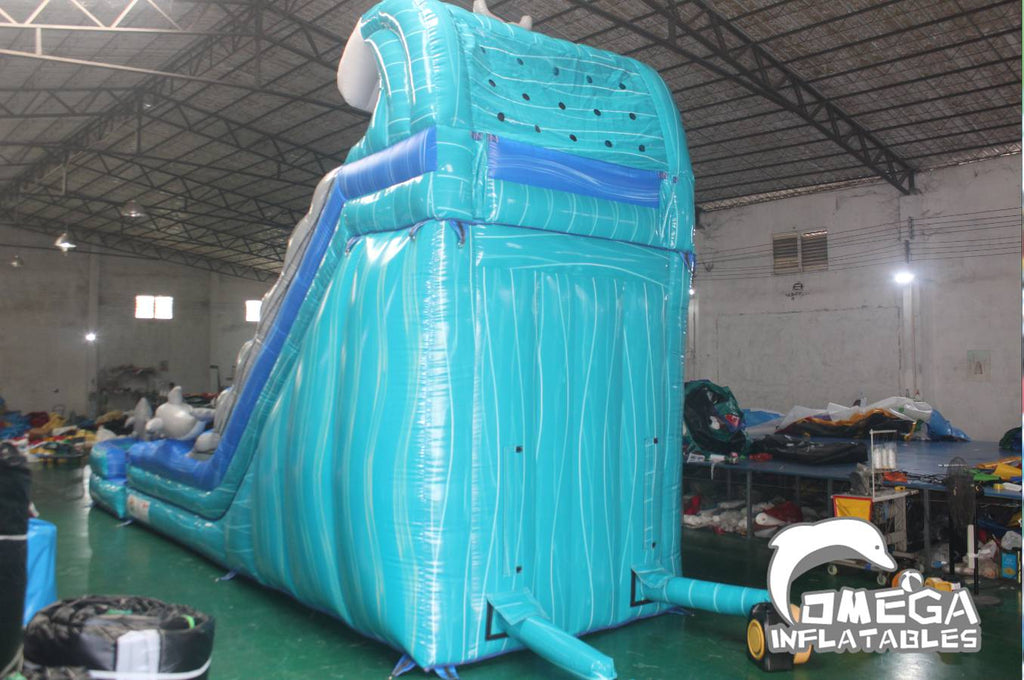 19FT Dolphin Inflatable Water Slide