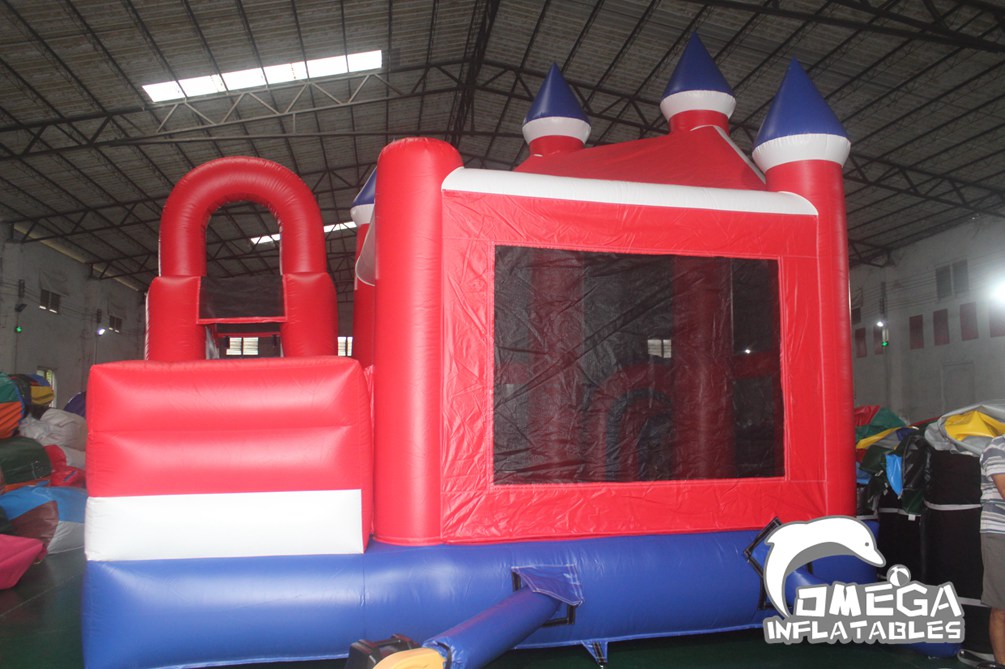 Patriotic Deluxe Castle Inflatable Water Combo