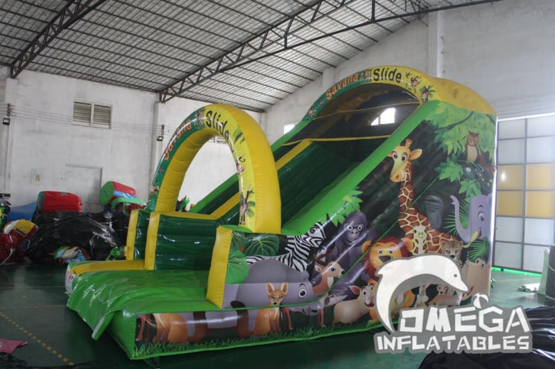 13FT Inflatable Jungle Animals Slide