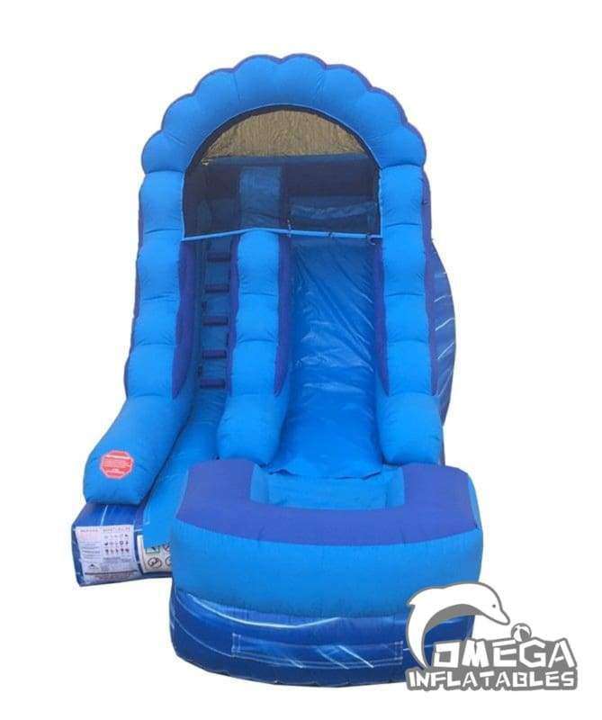 14FT Blue Marble Wet Dry Inflatable Slide