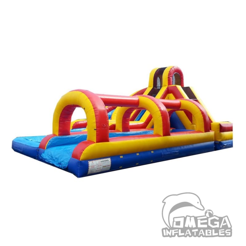 15FT Rainbow Helix Dual Lane Wet Dry Slide With Slip N Slide