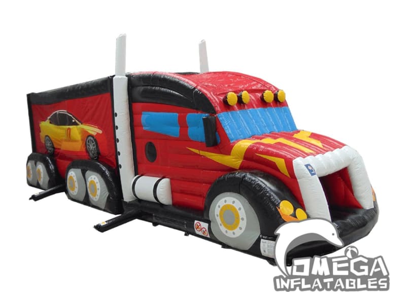 Inflatable Lorry Omega Inflatables Factory - 15m Lorry Obstacle Course