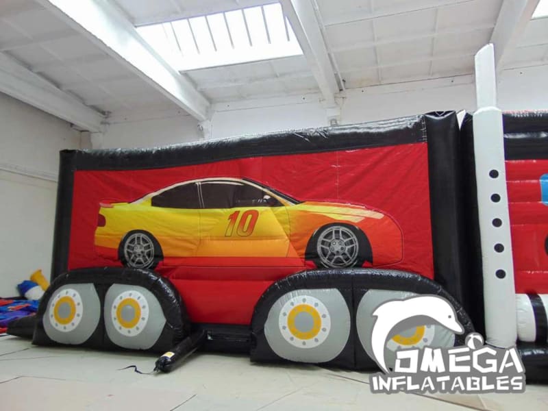 Inflatable Lorry Omega Inflatables Factory - 15m Lorry Obstacle Course