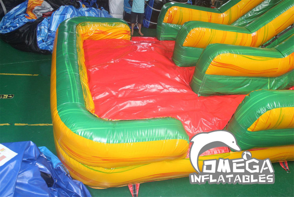16FT Fiesta Dual Lane Inflatable Water Slide - Omega Inflatables Factory