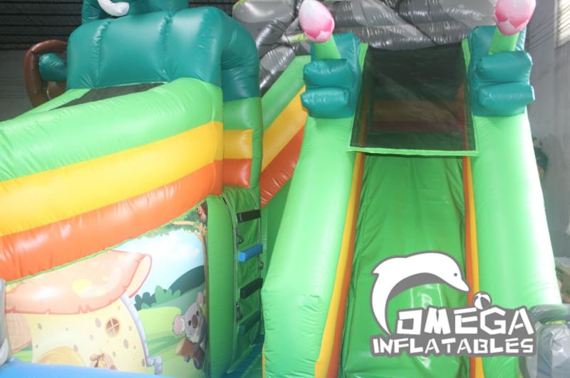 16FT Inflatable Jungle Animals Slide