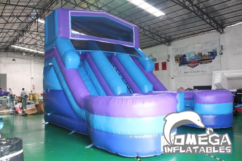 16FT Modular Dual Lane Water Slide - Omega Inflatables Factory