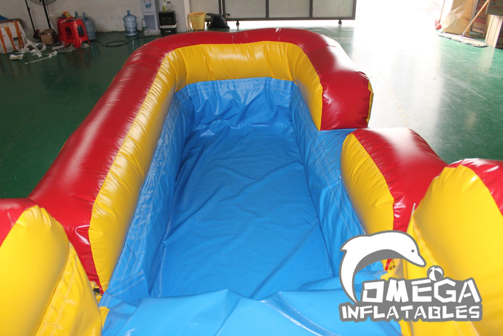 18FT Drop Falls Yellow Commercial Inflatables Water Slide