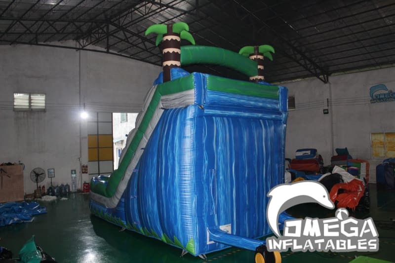 18FT Blue Crush Curvy Water Slide