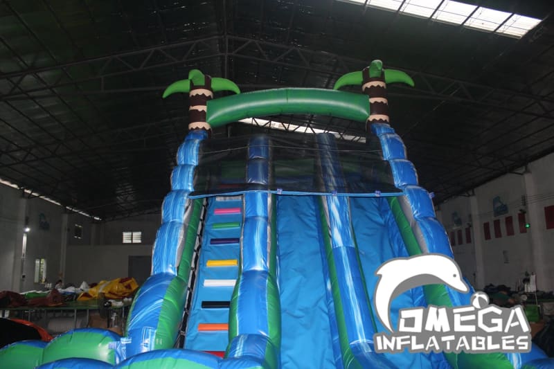 18FT Blue Crush Curvy Water Slide