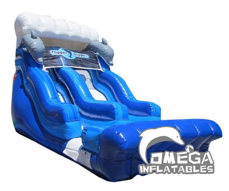 18FT Dolphin (Flipper Dipper) Single Lane Slide