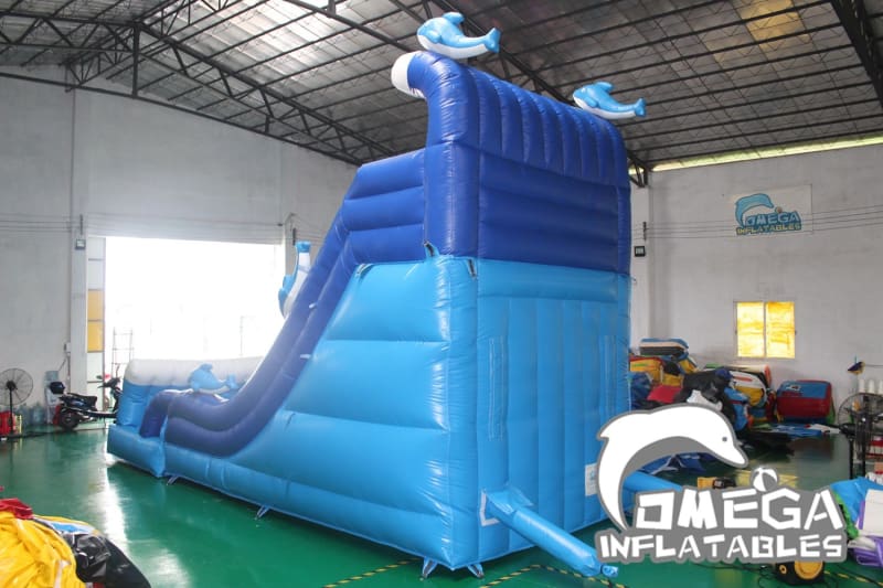 18FT Dolphin Water Slide - Omega Inflatables Factory