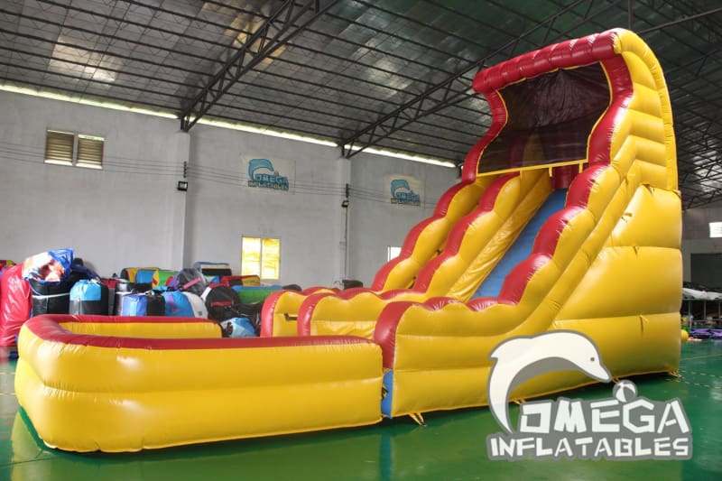 18FT Drop Falls Wet Dry Slide - Omega Inflatables Factory