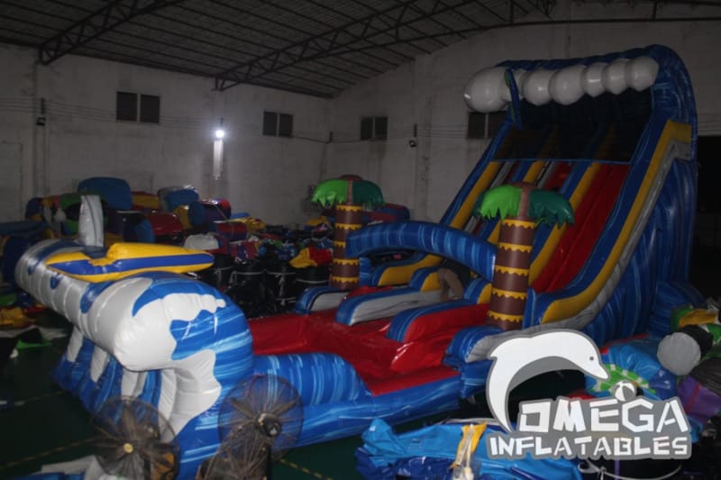 18FT Inflatable Wild Wave Water Slide