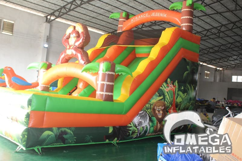 18FT Jungle Safari Inflatable Slide