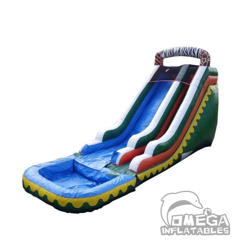 18FT Jungle Zoo Marble Super Wet Dry Slide