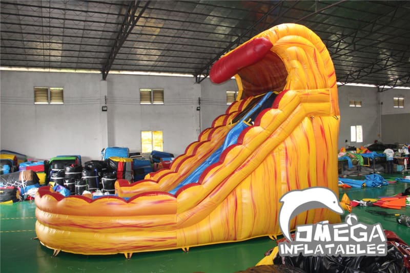 18FT Monster Wave Fire Inflatable Water Slide