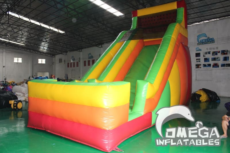 18FT Rainbow Colorful Dry Slide