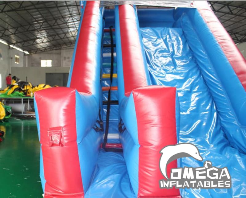 18FT Red and Blue Modular Wet Dry Slide