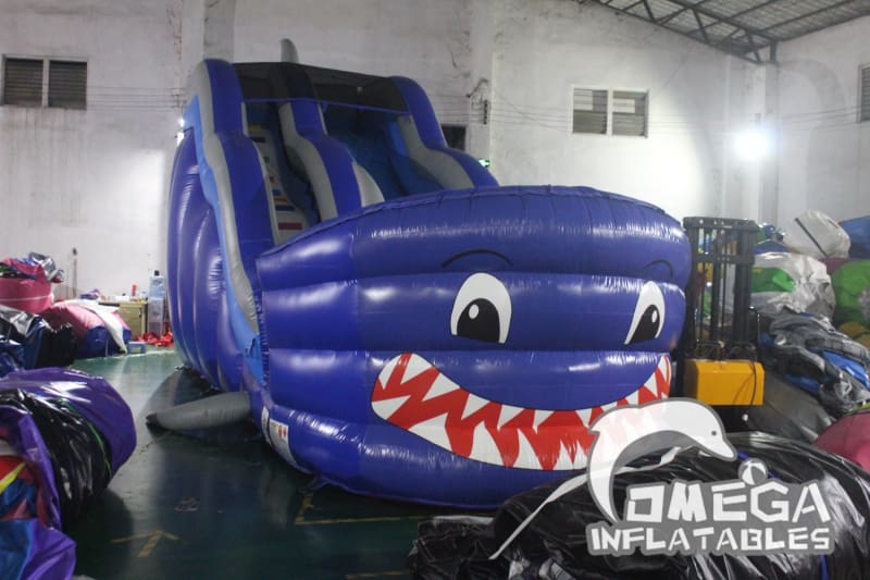 18FT Shark Attack Water Slide