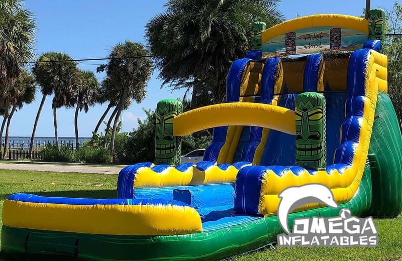 18FT Tiki Shot Dual Lane Water Slide