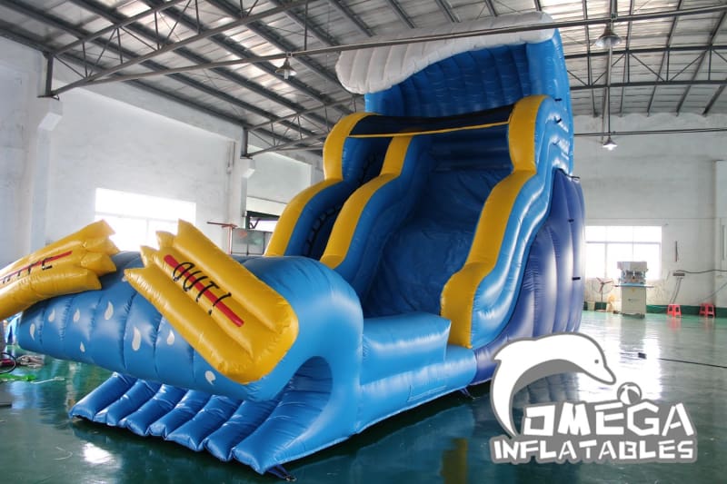 Wave Inflatable Water Slide Omega Inflatables Factory - 19FT Wave Wipe Out Water Slide