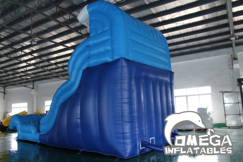 Inflatable Wave Omega Inflatables Factory - 19FT Wave Wipe Out Water Slide
