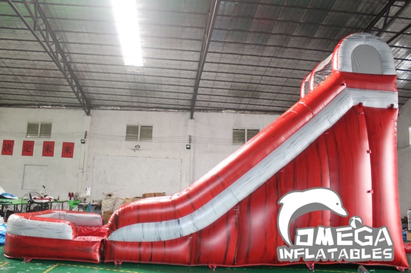 20FT Marble Red Water Slide