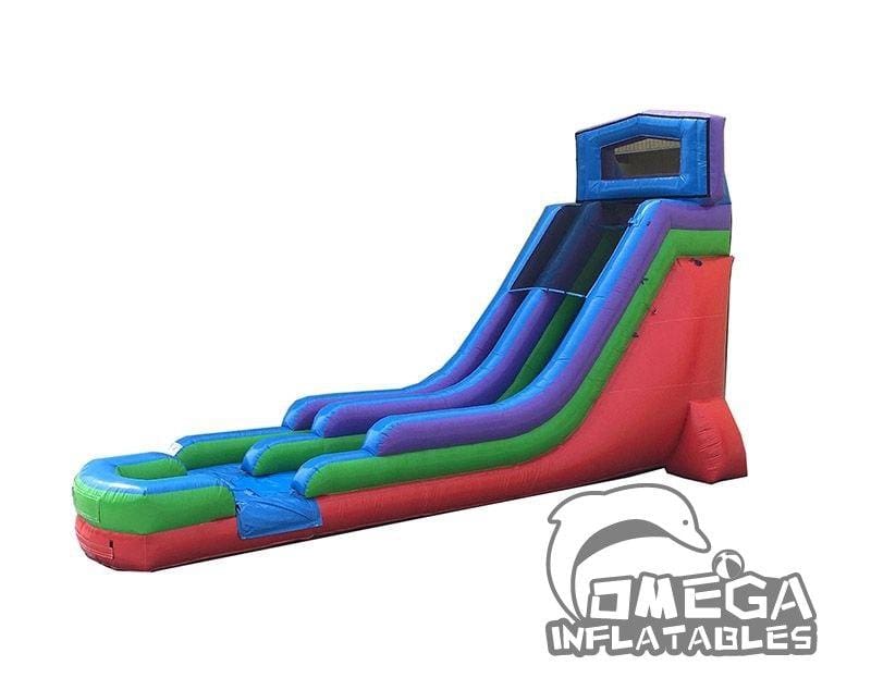 20FT Modular Retro Rainbow Inflatable Water Slide