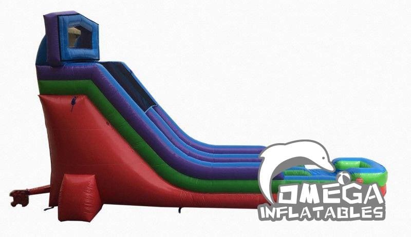 20FT Modular Retro Rainbow Inflatable Water Slide