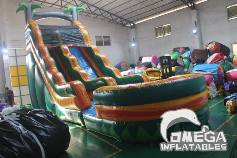 20FT Palm Tree Wet Dry Slide