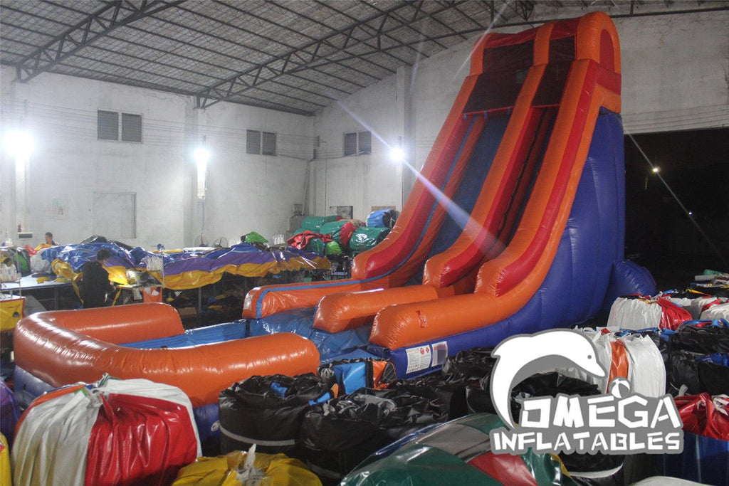 22FT Colorful Inflatable Water Slide - Omega Inflatables Factory