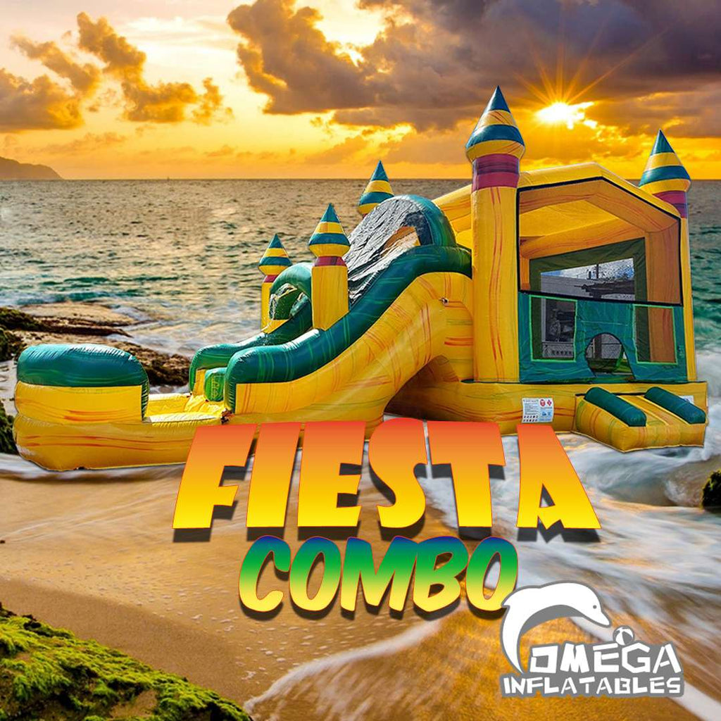 Fiesta Dual Lane Front Loader Combo Inflatables Wholesale