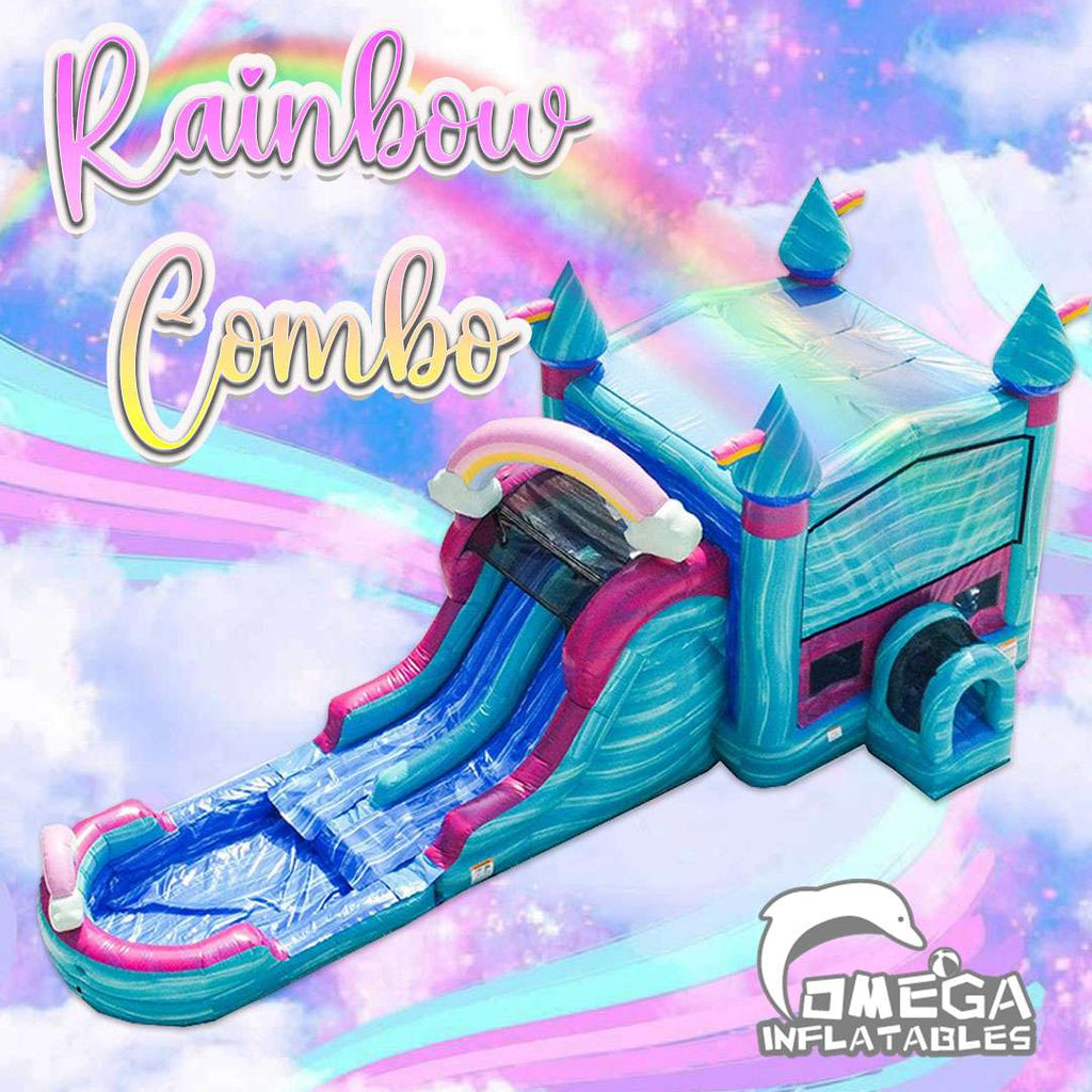 Rainbow Dual Lane Inflatable Combo
