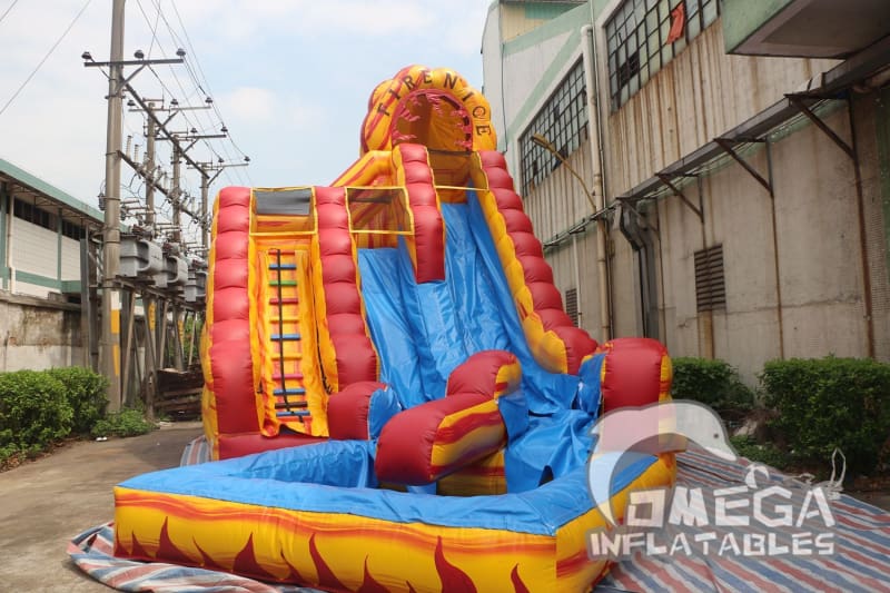 22FT Fire and Ice Water Slide - Omega Inflatables Factory