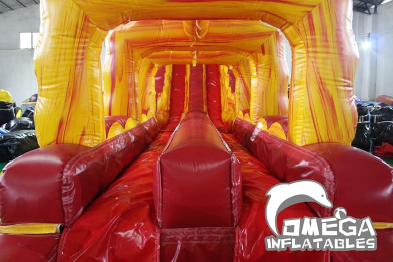 22FT Lava Falls Double-Lane Water Slide