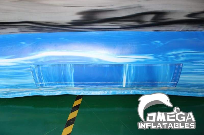22FT Marble Blue Water Slide - Omega Inflatables Factory