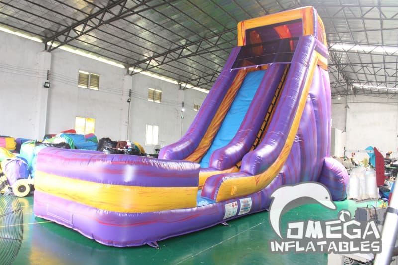 22FT Marble Purple Water Slide