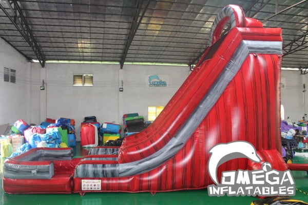 Omega Inflatables Factory - 22FT Marble Red Water Slide