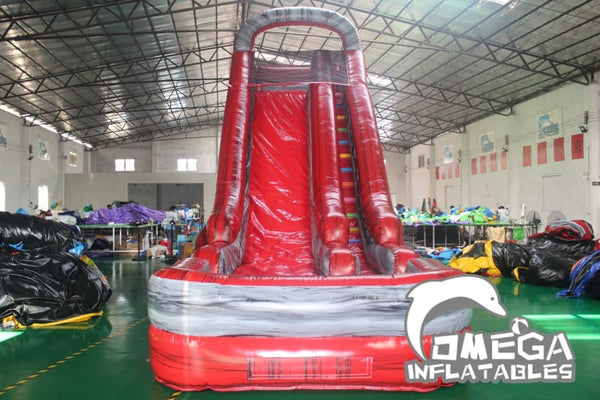 Omega Inflatables Factory - 22FT Marble Red Water Slide