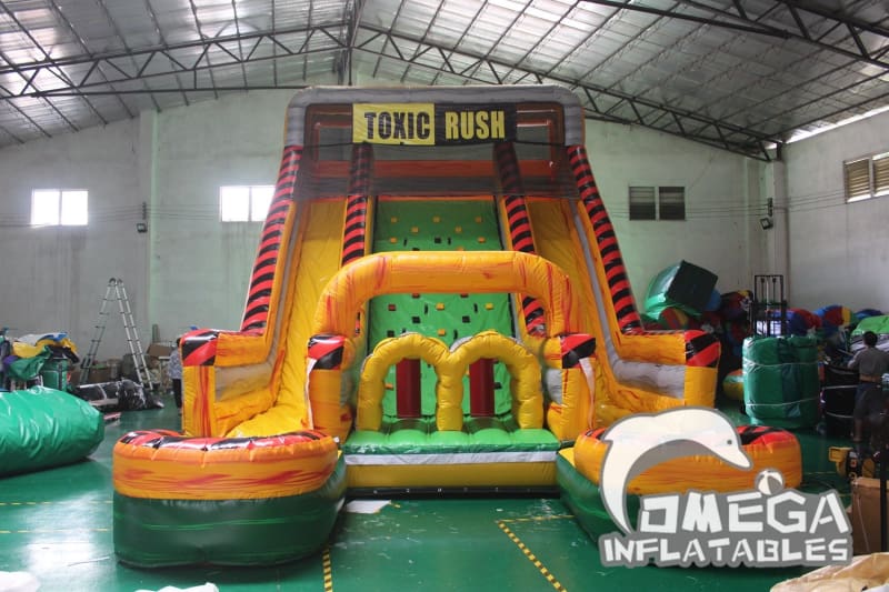 22FT Toxic Rush Marble Inflatable Wet Dry Slide