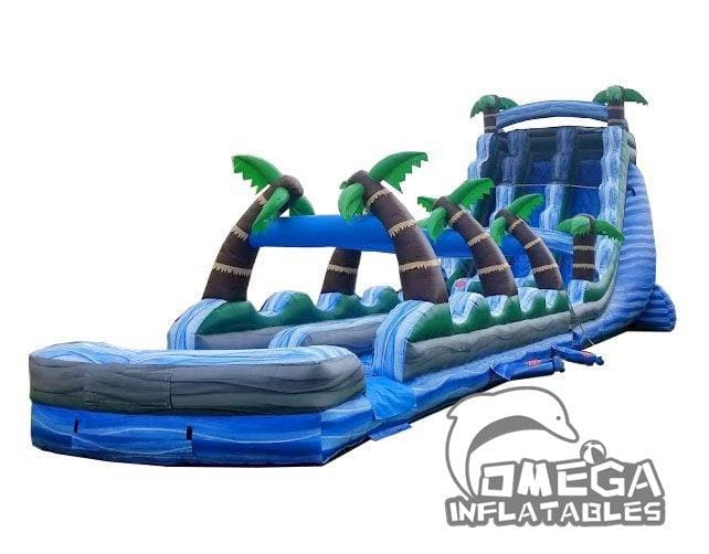 22FT Tropical Marble Dual Lane Inflatable Slide