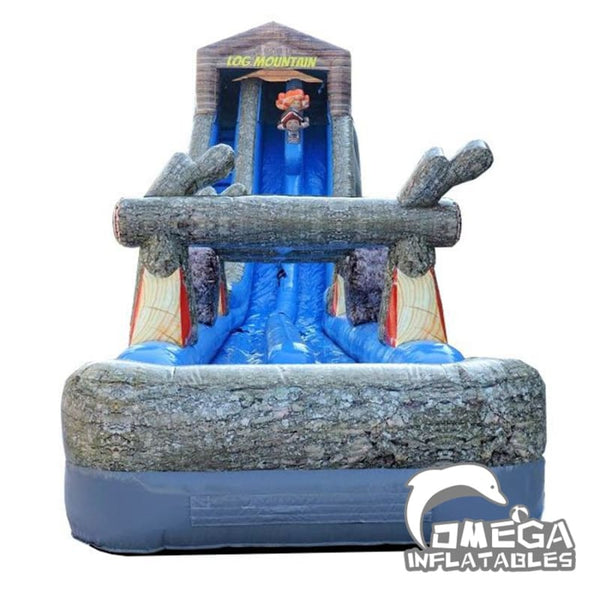 Omega Inflatables Factory - 27FT Log Mountain Dual Lane Wet Dry ...
