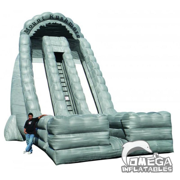 Omega Inflatables Factory - 27ft Mount Rushmore Dual Lanes Dry Slide