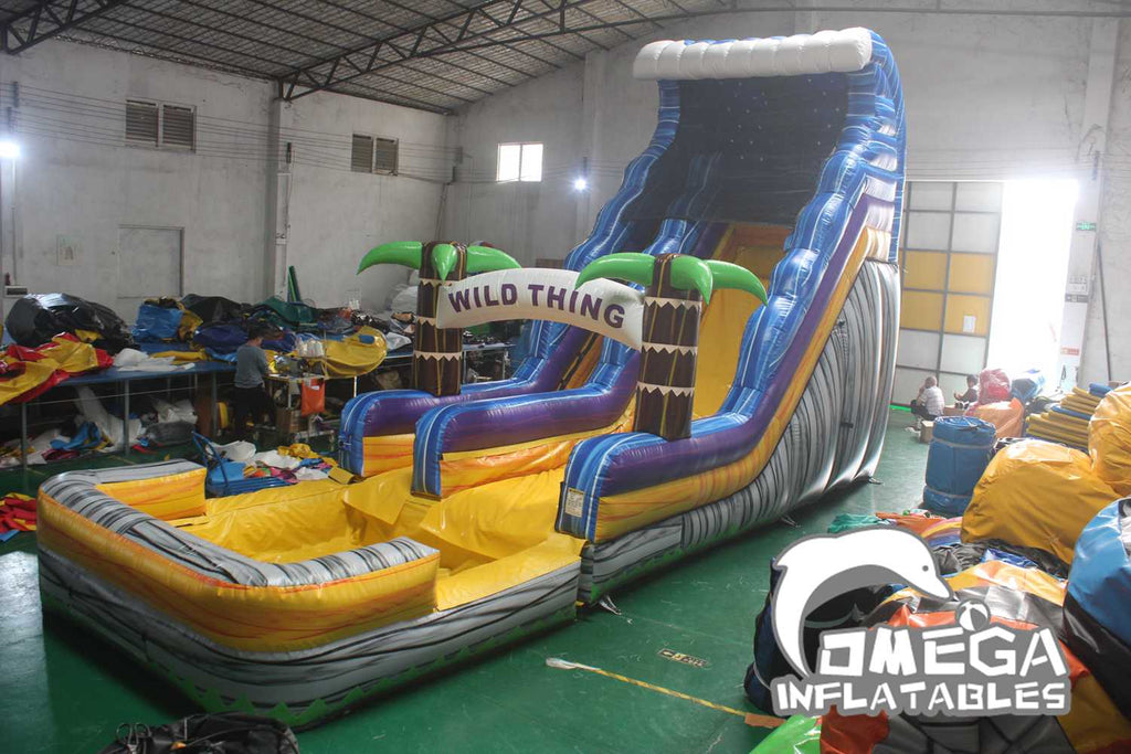 18FT Commercial Inflatables Wild Thing Water Slide